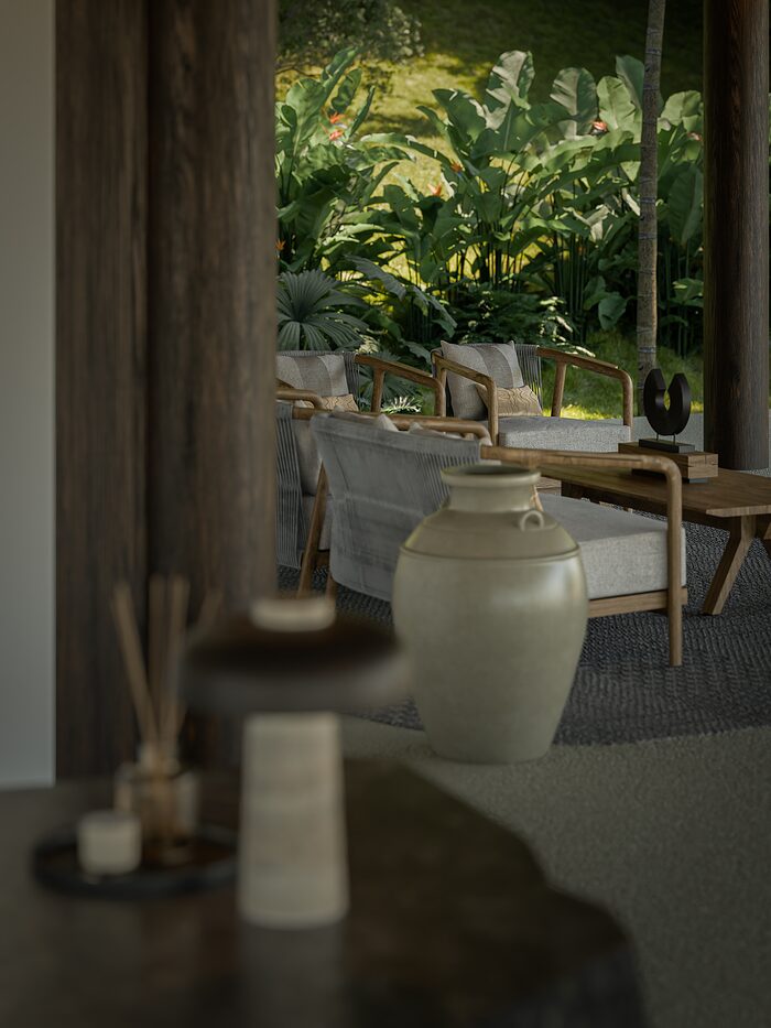 Curated lounge details
