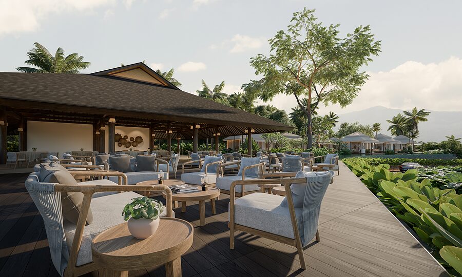 Signature open-air restaurant and deck